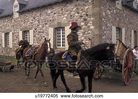 Cape Breton, Nova Scotia, fort, NS, Canada, Atlantic Ocean, Men riding horseback while filming a Walt Disney Movie at the Fortress of Louisbourg National Historic Site on Cape Breton Island in Nova Scotia. View Large Photo Image Stock Photography - Cape Breton, Nova Scotia, fort, NS, Canada, Atlantic Ocean, Men riding horseback while filming a Walt Disney Movie at the Fortress of Louisbourg National Historic Site on Cape Breton Island in Nova Scotia. . Fotosearch