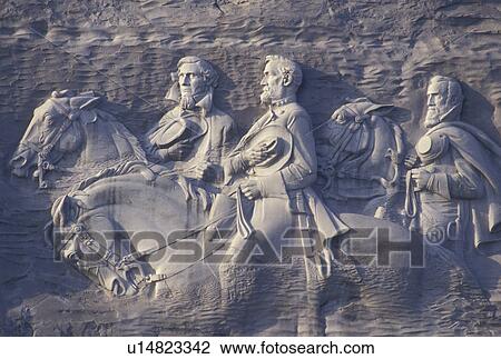 carving, Confederate Memorial Carving, Stone Mountain, Atlanta, GA, Georgia, The Confederate Memorial Carving of President Jefferson Davis, General Thomas Stonewall Jackson and General Robert E. Lee on Stone Mountain at Georgia's Stone Mountain Park in S View Large Photo Image Stock Image - carving, Confederate Memorial Carving, Stone Mountain, Atlanta, GA, Georgia, The Confederate Memorial Carving of President Jefferson Davis, General Thomas Stonewall Jackson and General Robert E. Lee on Stone Mountain at Georgia's Stone Mountain Park in S. Fotosearch