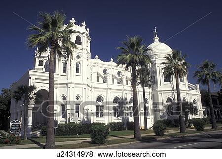 cathedral, church, Galveston, TX, Texas, Gulf of Mexico, Sacred Heart Catholic Church, a Moorish-style building, in Galveston. View Large Photo Image Stock Photo - cathedral, church, Galveston, TX, Texas, Gulf of Mexico, Sacred Heart Catholic Church, a Moorish-style building, in Galveston.. Fotosearch