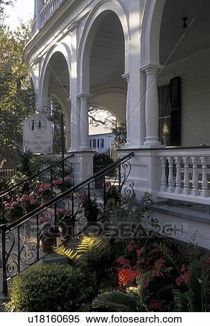 Charleston, B&B, inn, South Carolina, SC, Two Meeting Street Inn in downtown Charleston in the spring. View Large Photo Image Stock Photography - Charleston, B&B, inn, South Carolina, SC, Two Meeting Street Inn in downtown Charleston in the spring.. Fotosearch
