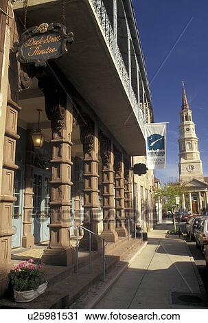 Charleston, South Carolina, SC, Dock Street Theatre in downtown Charleston in the spring. View Large Photo Image Stock Image - Charleston, South Carolina, SC, Dock Street Theatre in downtown Charleston in the spring.. Fotosearch