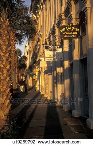 Charleston, South Carolina, SC, Sunset along Broad Street in downtown Charleston in the spring. View Large Photo Image Stock Image - Charleston, South Carolina, SC, Sunset along Broad Street in downtown Charleston in the spring.. Fotosearch