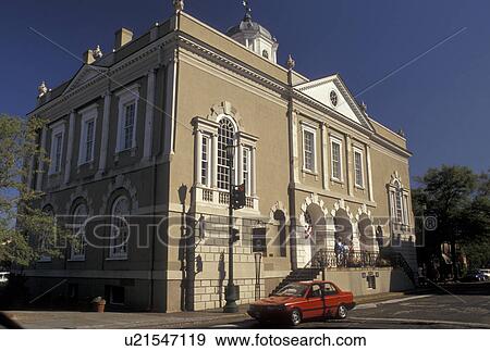 Stock Photo -  Charleston, South Carolina, SC, The Old Exchange & Provost Dungeon along East Bay Street in Charleston in the spring.. Fotosearch