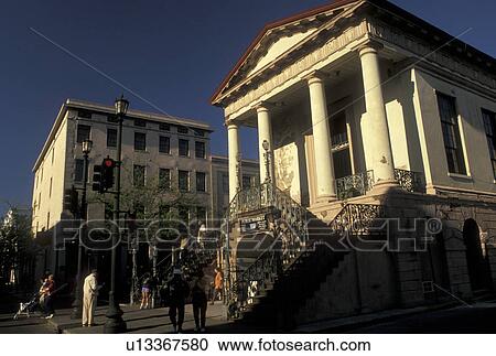 Charleston, The Old City Market, South Carolina, SC, Entrance to Public Market in Market Hall in downtown Charleston in the spring. View Large Photo Image Stock Image - Charleston, The Old City Market, South Carolina, SC, Entrance to Public Market in Market Hall in downtown Charleston in the spring.. Fotosearch