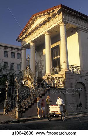 Charleston, The Old City Market, South Carolina, SC, Entrance to Public Market in Market Hall in downtown Charleston in the spring. View Large Photo Image Stock Photo - Charleston, The Old City Market, South Carolina, SC, Entrance to Public Market in Market Hall in downtown Charleston in the spring.. Fotosearch