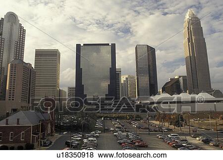 Charlotte, NC, North Carolina, Skyline of downtown Charlotte. View Large Photo Image Stock Photo - Charlotte, NC, North Carolina, Skyline of downtown Charlotte.. Fotosearch