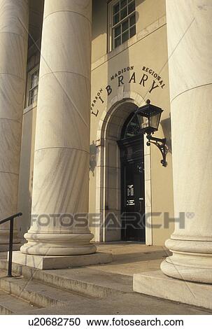 Stock Image -  Charlottesville, VA, Virginia, Jefferson Madison Regional Library in Charlottesville. . Fotosearch