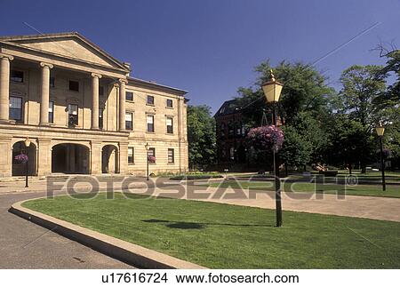 Picture -  Charlottetown, P. E. I. Prince Edward Island, Canada, Province House National Historic Site in Charlottetown on Prince Edward Island.. Fotosearch
