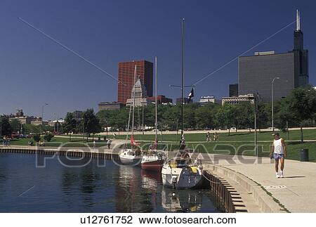 Chicago, IL, Illinois, Chicago Harbor, Chicago Yacht Club on the waterfront of Lake Michigan at Grant Park in Chicago. View Large Photo Image Stock Image - Chicago, IL, Illinois, Chicago Harbor, Chicago Yacht Club on the waterfront of Lake Michigan at Grant Park in Chicago.. Fotosearch