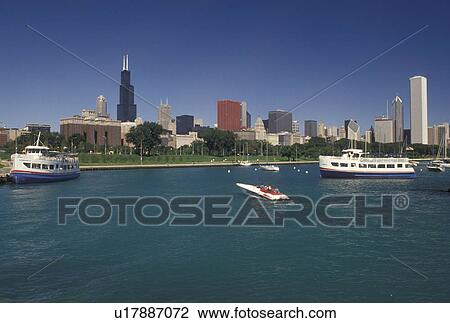 Chicago, IL, Illinois, Lake Michigan, Boating on Chicago Harbor. View the downtown skyline of Chicago. View Large Photo Image Stock Image - Chicago, IL, Illinois, Lake Michigan, Boating on Chicago Harbor. View the downtown skyline of Chicago.. Fotosearch