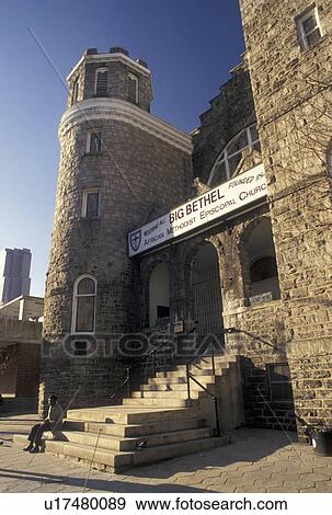 Stock Photo -  church, Atlanta, African American, Georgia, Auburn Avenue, Sweet Auburn, GA, Big Bethel African Episcopal Church in downtown Atlanta. . Fotosearch