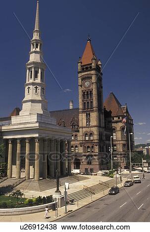 church, Cincinnati, OH, Ohio, St. Peter in Chains Cathedral and City Hall in downtown Cincinnati. View Large Photo Image Stock Photo - church, Cincinnati, OH, Ohio, St. Peter in Chains Cathedral and City Hall in downtown Cincinnati.. Fotosearch