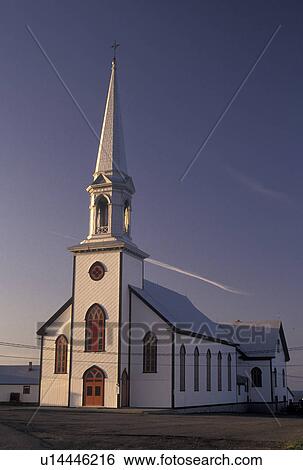 church, Gaspe Peninsula, Quebec, Canada, St. Lawrence River, Church in the town of Saint-Maurice-de-L'Echouerie on the Gaspe Peninsula on the Gulf of St. Lawrence in Quebec. View Large Photo Image Stock Photograph - church, Gaspe Peninsula, Quebec, Canada, St. Lawrence River, Church in the town of Saint-Maurice-de-L'Echouerie on the Gaspe Peninsula on the Gulf of St. Lawrence in Quebec.. Fotosearch