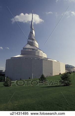 Stock Photography -  church, Independence, MO, temple, Reorganized Church of Jesus Christ of Latter Day Saints, Mormons, Missouri, Community of Christ World Headquarters in Independence.. Fotosearch