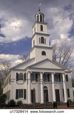 Picture -  church, New Bern, North Carolina, NC, First Presbyterian Church in New Bern. Fotosearch