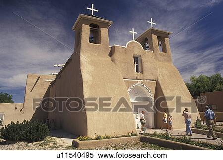 church, Taos, mission, NM, New Mexico, San Francisco De Asis a mission church that exemplifies Franciscan Old World architecture in Taos. View Large Photo Image Stock Photography - church, Taos, mission, NM, New Mexico, San Francisco De Asis a mission church that exemplifies Franciscan Old World architecture in Taos.. Fotosearch