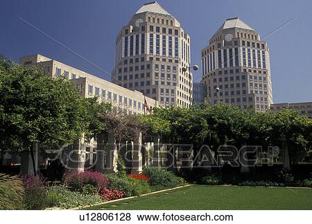 Stock Photo -  Cincinnati, OH, Ohio, Proctor and Gamble Buildings from park in downtown Cincinnati.. Fotosearch