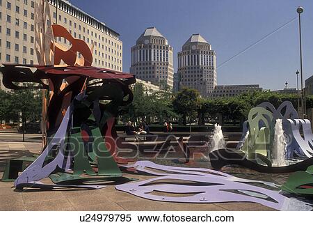 Cincinnati, OH, Ohio, Sculpture and fountain in city park in downtown Cincinnati. View Large Photo Image Stock Photography - Cincinnati, OH, Ohio, Sculpture and fountain in city park in downtown Cincinnati.. Fotosearch