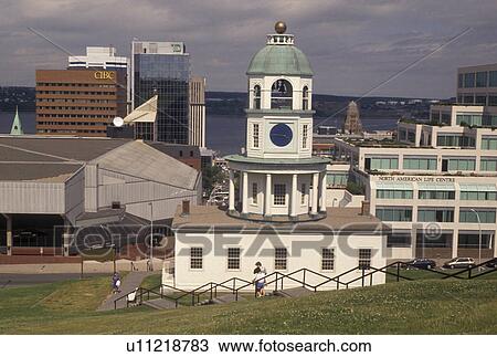 clock, Halifax, Nova Scotia, NS, Canada, Historic Town Clock ca. 1803 and downtown skyline of Halifax in Nova Scotia. View Large Photo Image Stock Image - clock, Halifax, Nova Scotia, NS, Canada, Historic Town Clock ca. 1803 and downtown skyline of Halifax in Nova Scotia. . Fotosearch