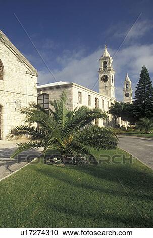 clock tower, Bermuda, The West End, Sandy's Parish, Clocktower at the Royal Naval Dockyard at the end of Ireland Island in Sandy's Parish in Bermuda. View Large Photo Image Stock Image - clock tower, Bermuda, The West End, Sandy's Parish, Clocktower at the Royal Naval Dockyard at the end of Ireland Island in Sandy's Parish in Bermuda. . Fotosearch