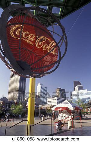 Coca-Cola, Coke, sign, Atlanta, GA, Georgia, World of Coca-Cola Atlanta and skyline of downtown Atlanta. View Large Photo Image Stock Photo - Coca-Cola, Coke, sign, Atlanta, GA, Georgia, World of Coca-Cola Atlanta and skyline of downtown Atlanta.. Fotosearch