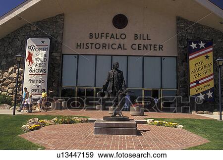 Cody, WY, Wyoming, Statue of Buffalo Bill Cody outside the Buffalo Bill Historical Center in Wyoming. View Large Photo Image Stock Photo - Cody, WY, Wyoming, Statue of Buffalo Bill Cody outside the Buffalo Bill Historical Center in Wyoming.. Fotosearch