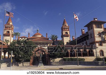 Picture -  college, St. Augustine, FL, Florida, Flagler College in Saint Augustine.. Fotosearch