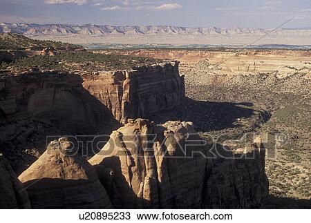 Stock Image -  Colorado National Monument, CO, canyon, Colorado, Artist Point at Colorado Nat'l Monument in Colorado.. Fotosearch