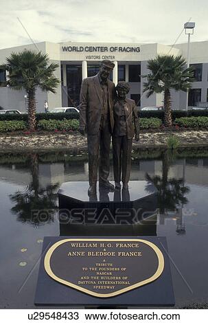 Daytona Beach, FL, Florida, Daytona USA, Statue of William and Anne France, the founders of NASCAR, outside World Center of Racing Visitor Center at the Daytona International Speedway in Daytona. View Large Photo Image Stock Image - Daytona Beach, FL, Florida, Daytona USA, Statue of William and Anne France, the founders of NASCAR, outside World Center of Racing Visitor Center at the Daytona International Speedway in Daytona.. Fotosearch