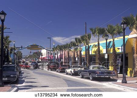 Daytona Beach, FL, Florida, Shops along Main Street View Large Photo Image Picture - Daytona Beach, FL, Florida, Shops along Main Street. Fotosearch
