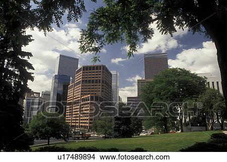 Denver, CO, Colorado, Skyline of downtown Denver. View Large Photo Image Picture - Denver, CO, Colorado, Skyline of downtown Denver.. Fotosearch