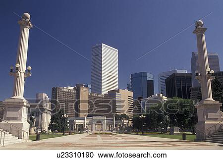 Denver, CO, Colorado, Skyline of downtown Denver from Civic Center Park. View Large Photo Image Stock Image - Denver, CO, Colorado, Skyline of downtown Denver from Civic Center Park.. Fotosearch