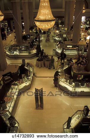 Stock Image -  department store, Atlanta, GA, Georgia, Interior of Macy's Department Store in downtown Atlanta.. Fotosearch