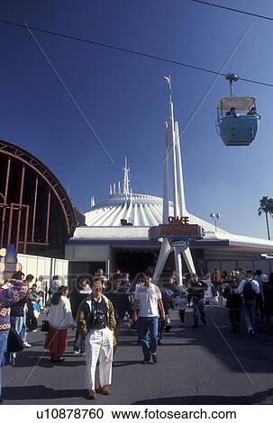Stock Image -  Disney World, Orlando, FL, Florida, Magic Kingdom, Tomorrowland, Lake Buena Vista, Florida, Space Mountain in Tomorrowland in the Magic Kingdom at Walt Disney World in Lake Buena Vista. . Fotosearch
