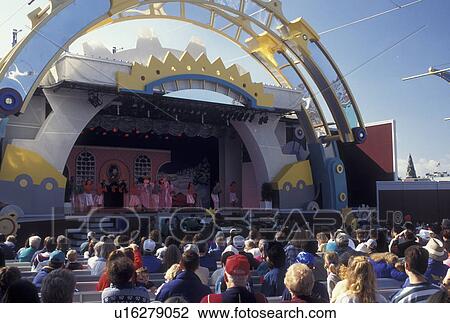 Disney World, Orlando, FL, Florida, outdoor theater, Lake Buena Vista, Magic Kingdom, Performance at the Tomorrowland Theater in the Magic Kingdom at Walt Disney World in Lake Buena Vista. View Large Photo Image Stock Image - Disney World, Orlando, FL, Florida, outdoor theater, Lake Buena Vista, Magic Kingdom, Performance at the Tomorrowland Theater in the Magic Kingdom at Walt Disney World in Lake Buena Vista. . Fotosearch