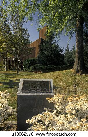 Stock Image -  Elvis Presley, Tupelo, MS, Mississippi, Elvis Presley Memorial Chapel at the Birthplace of Elvis Presley in Tupelo.. Fotosearch
