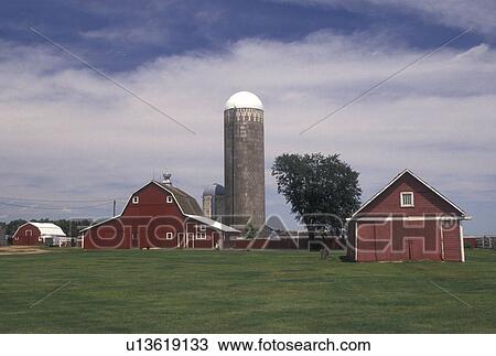farm, barn, SD, South Dakota, Red barn with tall silo on a farm in South Dakota. View Large Photo Image Stock Image -  farm, barn, SD, South Dakota, Red barn with tall silo on a farm in South Dakota.. Fotosearch