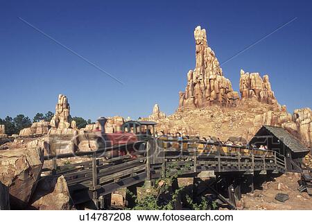 FL, Disney World, Orlando, Magic Kingdom, Lake Buena Vista, Florida, Big Thunder Mountain Railroad in the Magic Kingdom at Walt Disney World in Lake Buena Vista. View Large Photo Image Stock Photo - FL, Disney World, Orlando, Magic Kingdom, Lake Buena Vista, Florida, Big Thunder Mountain Railroad in the Magic Kingdom at Walt Disney World in Lake Buena Vista. . Fotosearch