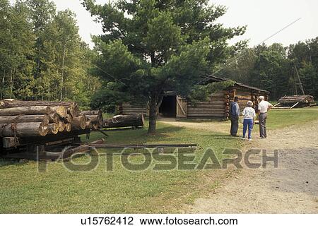 forestry, logging, Grand Rapids, MN, Minnesota, Replica of a 19th-century Logging Camp at the Forest History Center in Grand Rapids. View Large Photo Image Stock Image - forestry, logging, Grand Rapids, MN, Minnesota, Replica of a 19th-century Logging Camp at the Forest History Center in Grand Rapids.. Fotosearch
