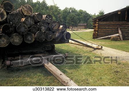 forestry, logging, Grand Rapids, MN, Minnesota, Replica of a 19th-century Logging Camp at the Forest History Center in Grand Rapids. View Large Photo Image Stock Image -  forestry, logging, Grand Rapids, MN, Minnesota, Replica of a 19th-century Logging Camp at the Forest History Center in Grand Rapids.. Fotosearch