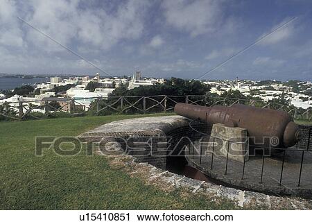 fort, cannon, Bermuda, Hamilton, A cannon sits on top of the ramparts at Fort Hamilton overlooking the scenic town of Hamilton in Bermuda. View Large Photo Image Stock Image - fort, cannon, Bermuda, Hamilton, A cannon sits on top of the ramparts at Fort Hamilton overlooking the scenic town of Hamilton in Bermuda. . Fotosearch