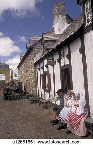 fort, Cape Breton, Nova Scotia, NS, Canada, Atlantic Ocean, People dressed in authentic costumes in the village at the Fortress of Louisbourg National Historic Site on Cape Breton Island in Nova Scotia.  View Large Photo Image Stock Image -  fort, Cape Breton, Nova Scotia, NS, Canada, Atlantic Ocean, People dressed in authentic costumes in the village at the Fortress of Louisbourg National Historic Site on Cape Breton Island in Nova Scotia. . Fotosearch