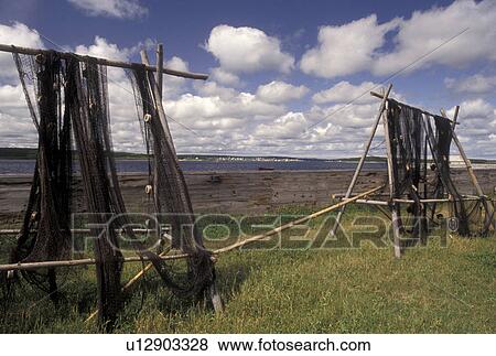 fort, Cape Breton, Nova Scotia, NS, Canada, Atlantic Ocean, Fishing nets displayed at the Fortress of Louisbourg National Historic Site on Cape Breton Island in Nova Scotia. View Large Photo Image Stock Photo - fort, Cape Breton, Nova Scotia, NS, Canada, Atlantic Ocean, Fishing nets displayed at the Fortress of Louisbourg National Historic Site on Cape Breton Island in Nova Scotia. . Fotosearch