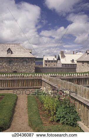 fort, Cape Breton, Nova Scotia, NS, Canada, Atlantic Ocean, Village and gardens at the Fortress of Louisbourg National Historic Site on Cape Breton Island in Nova Scotia. View Large Photo Image Stock Photo - fort, Cape Breton, Nova Scotia, NS, Canada, Atlantic Ocean, Village and gardens at the Fortress of Louisbourg National Historic Site on Cape Breton Island in Nova Scotia. . Fotosearch