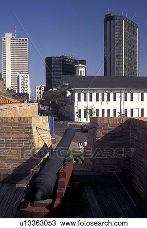 Stock Image -  fort, Mobile, AL, Alabama, Fort Conde, military center of the Louisiana Territory, in downtown Mobile.. Fotosearch