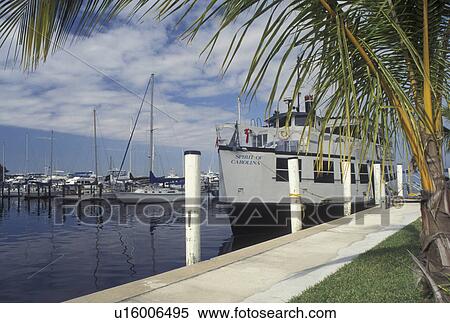 Fort Myers, FL, Gulf of Mexico, Florida, Spirit of Carolina Tour Boat docked at City Yacht Basin in Fort Myers. View Large Photo Image Stock Photography - Fort Myers, FL, Gulf of Mexico, Florida, Spirit of Carolina Tour Boat docked at City Yacht Basin in Fort Myers.. Fotosearch