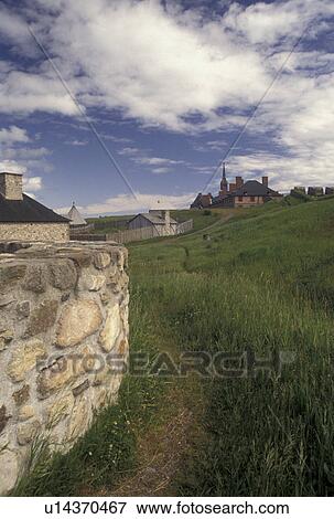 Stock Photo -  fortress, Cape Breton, Nova Scotia, fort, NS, Canada, Atlantic Ocean, Fortress of Louisbourg National Historic Site on Cape Breton Island in Nova Scotia. . Fotosearch