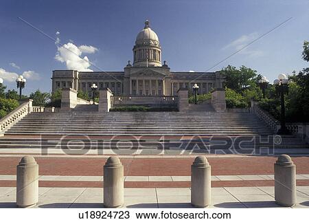 Stock Image -  Frankfort, KY, State Capitol, State House, Kentucky, The Kentucky State Capitol Building in the capital city of Frankfort.. Fotosearch