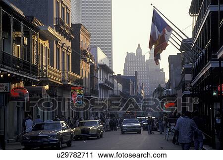 French Quarter, New Orleans, horse-drawn carriage, LA, Louisiana, Carriage ride along Bourbon Street in the French Quarter in New Orleans. View Large Photo Image Stock Image - French Quarter, New Orleans, horse-drawn carriage, LA, Louisiana, Carriage ride along Bourbon Street in the French Quarter in New Orleans. . Fotosearch