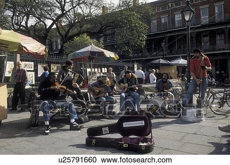 French Quarter, street artist, New Orleans, Louisiana, LA, Street musicians performing on the sidewalk in the French Quarter of New Orleans. View Large Photo Image Stock Image - French Quarter, street artist, New Orleans, Louisiana, LA, Street musicians performing on the sidewalk in the French Quarter of New Orleans. . Fotosearch